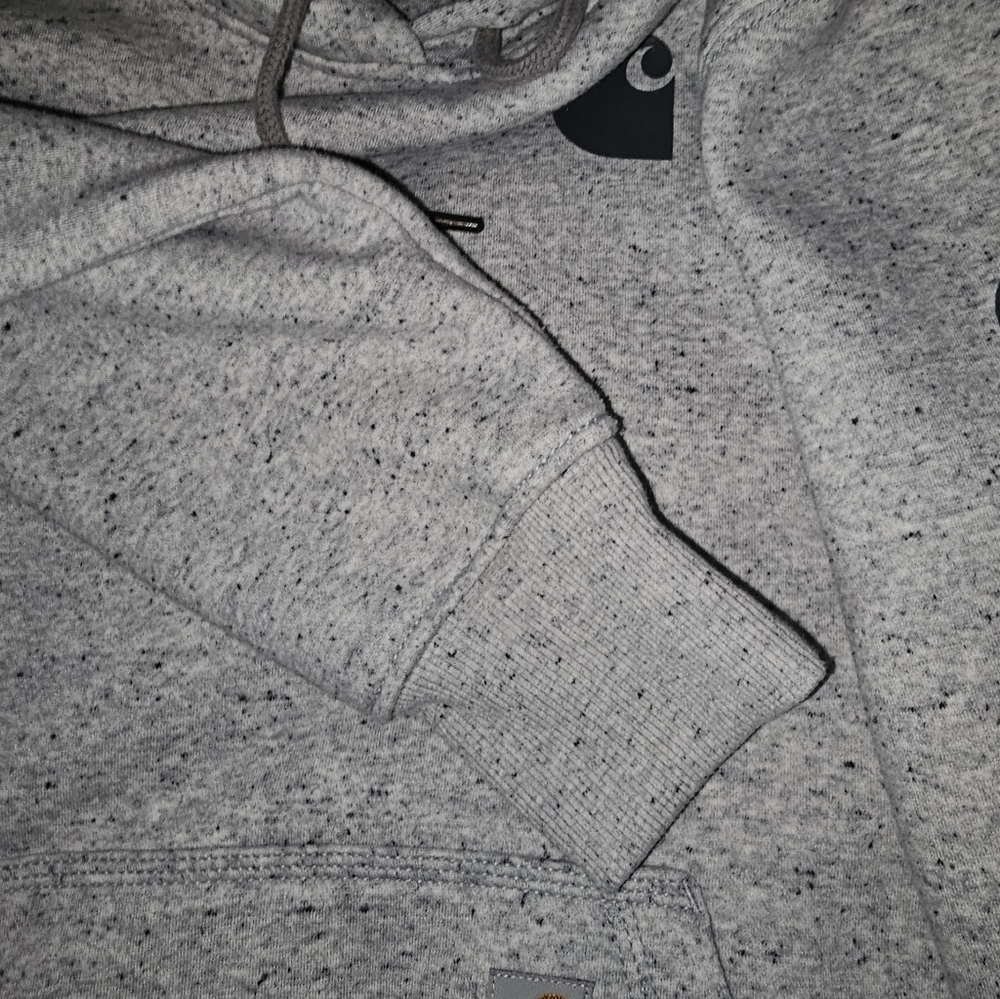 Carhartt Gray Hoodie with Logo Womens Size Small - Picture 6 of 9